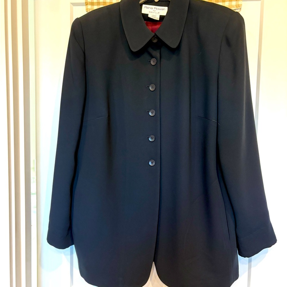 Rena Rowan Black Blazer Classic Suit Jacket